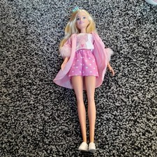 Barbie Doll with Blonde Hair in Pyjamas and  a Dressing Gown