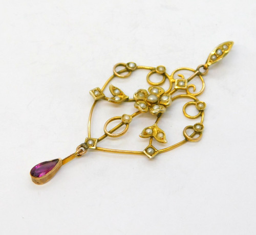 Edwardian 9ct gold seed - gold,,