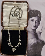 VINTAGE NECKLACE  PASTE DIAMANTE RHINESTONE COCKTAIL COSTUME JEWELLERY 3