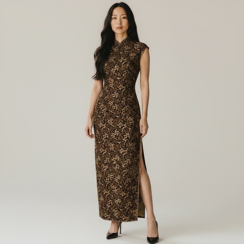 Vintage chinese silk brocade - chinese,
