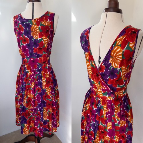 Vintage tropical sundress uk10 - tropical,