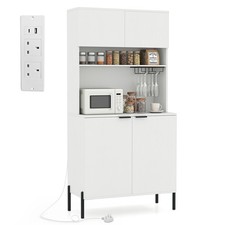Kitchen White Pantry Cabinet