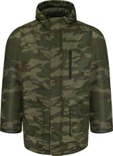 Kam Camouflage Print Quilted