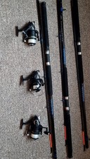 7' Fladen boat rod and Shakespeare Hurrican fixed spool reels.