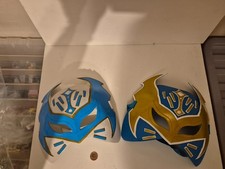 WWE Wrestling Sin Cara Replica Mask Lot x2, Mattel 2012, Costume, Adjustable