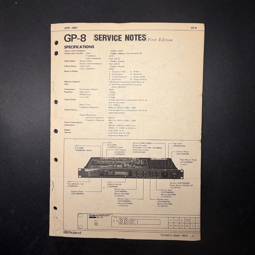 Vintage roland service - vintage, gp-8