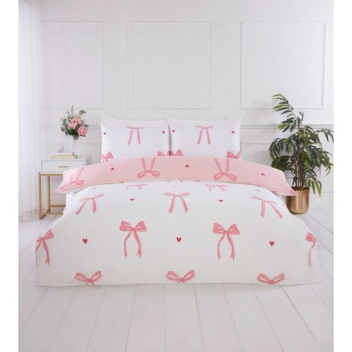 Pink bows duvet cover - bows, set
