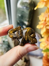 Tiger Eye Crystal Elephant
