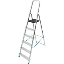 Mac Allister 6 Tread Aluminium Builder Plastic & Steel Step Ladder 1880m Height