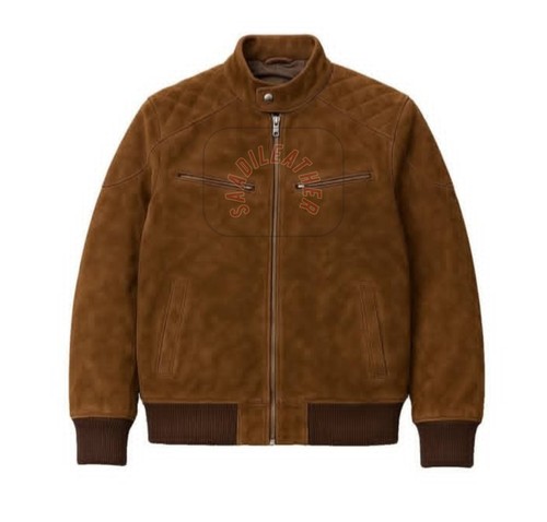 Men brown suede leather - men's,