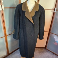 Hensel And Mortensen Ladies Wool Coat brown collar 14