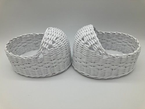 Handmade white wicker doll - 2, x