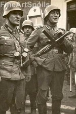 German soldiers holding an