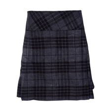 Ladies Knee Length Highland Grey Tartan Kilt Skirt 20" Length Tartan Pleated