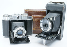 Franka Solida II L Folding Rangefinder & Rex Folding Bellows Camera