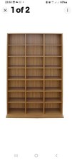  Media Storage Shelf Unit - Oak PIGEON HOLE - 588 CD / 378 DVD Blu-ray 