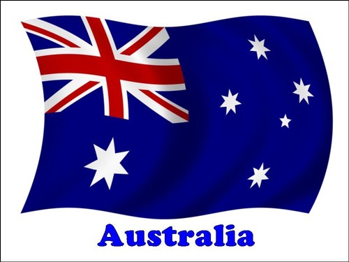 Australian flag cake - flag, toppers