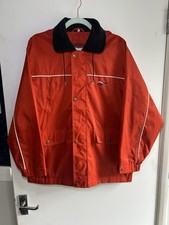 Vintage Reebok Red Windbreaker, Corduroy Collar, Mens Size XL Full Zip