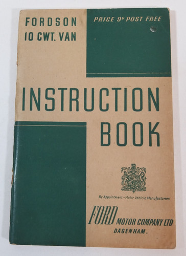 Fordson cwt van - cwt, instruction