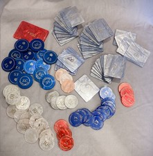 LARGE COLLECTION OF VINTAGE CASINO CHIPS 1960's*  (107 pieces)