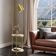 Glossy Metal LED Floor Lamp