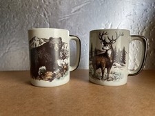 Otagiri Bear & Stag Mugs X2