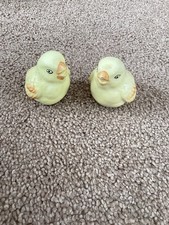Yellow Chicks Baby Chickens Ceramic Salt & Pepper Shakers Collectable Tableware
