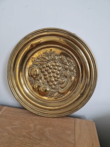 Vintage brass wall charger - brass, –