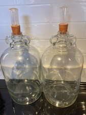 Demijohns x2 vintage glass