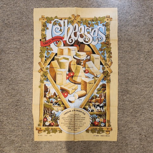 Vintage retro 1970s tea towel - retro,