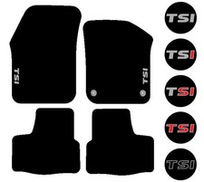 Fits VW Up 2011-2023 Black Tailored Car Mats TSI Badge/Motif/Embroidery