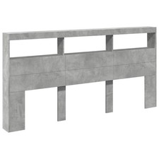 Headboard Cabinet with LED Bed