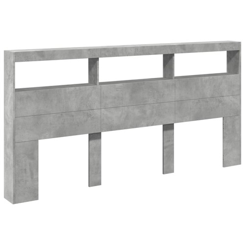 Headboard cabinet with led bed - led,