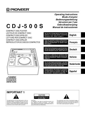 New pioneer cdj - cdj-500s, cd