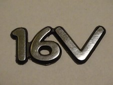Genuine Used Ford  16V  bootlid  badge.  (chrome & black) b
