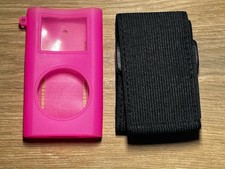 Apple iPod Mini 4G Pink Silicone Case with Arm Band Sports Running Jogging Gym