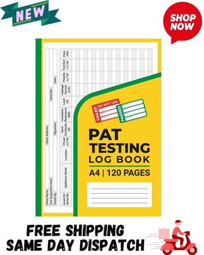 Pat testing log book - log,