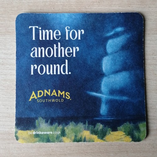 Adnams beer mat time for - adnams,