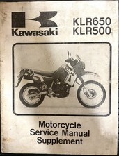Kawasaki KLR650-A1, KLR500-A1, Motorcycle Service Manual Supplement From 1987