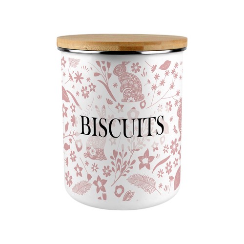 Pink rabbits biscuits storage - pink,