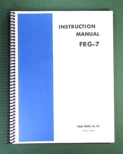 Yaesu frg instruction - frg-7,