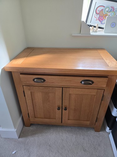 Solid oak wood desk - solid,
