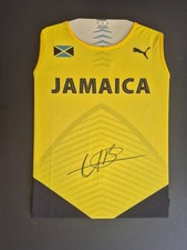 Usain Bolt Hand Signed Jamaica Running Vest with COA