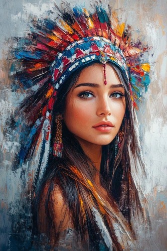 Native american woman - native,