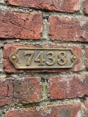 Personalized brass number - personalized,