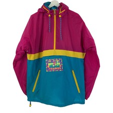 Vintage Sports J Jeantex Patterned Sports Funky Windbreaker Zip Up Jacket | M