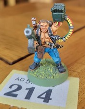 Warhammer 40k PAINTED Imperial Guard Catachan Jungle Fighter Captain-Metal-OOP