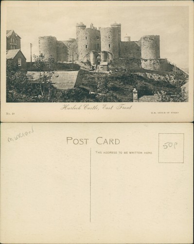 Harlech castle east front - east,