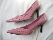 Roberto Vianni Pink leather Heels UK 6 EU 39 Stiletto Shoes Pointed Toe