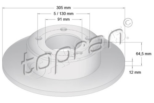 Rear brake disc - rear, renault